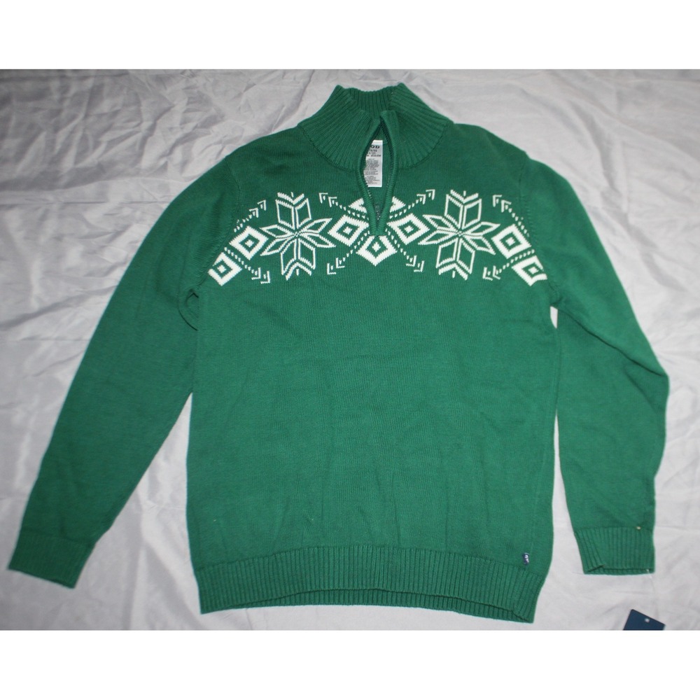 Izod quarter zip green sweater size XL 18/20 green